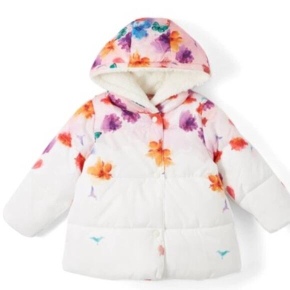 NWT Jessica Simpson Floral Hooded Jacket 18 Months - Picture 1 of 15